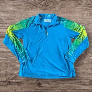 Vintage Spyder Spell Out Spider Web Half Zip Pullover Skiing Top‎ Mens Size M